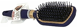 Square Massage Hair Brush, 26 cm, blue - Titania — photo N1