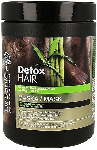 Hair Mask "Bamboo Charcoal" - Dr. Sante Detox Hair Mask — photo N2
