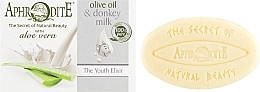 Fragrances, Perfumes, Cosmetics Olive Soap with Donkey Milk & Aloe Vera Scent "Youth Elixir" - Aphrodite Advanced Olive Oil & Donkey Milk