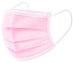 Kids Protective Face Mask, disposable, pink - Inca — photo N2