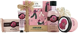 Fragrances, Perfumes, Cosmetics 5-Piece Set - The Body Shop Bloom & Glow British Rose Essentials Gift