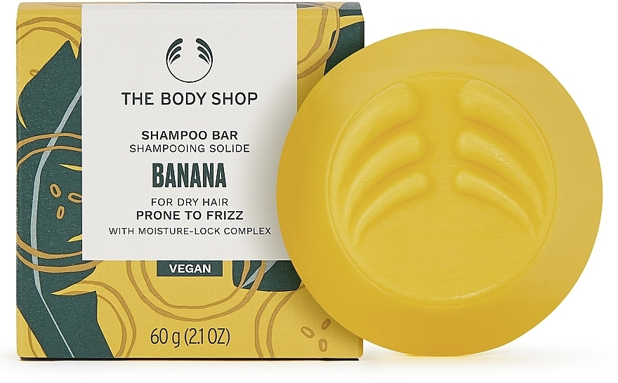 Banana Solid Shampoo - The Body Shop Banana Truly Nourishing Shampoo Bar — photo N1