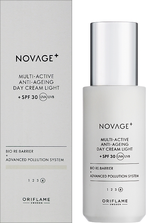 Lightweight Multi-Active Day Face Cream SPF30 - Oriflame Novage+ Multi-Active Anti-Ageing Day Cream Light — photo N2