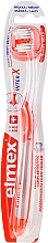 Fragrances, Perfumes, Cosmetics Soft Toothbrush, clear with orange - Elmex Toothbrush Caries Protection InterX Soft Short Head