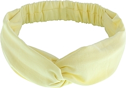 Headband, knit, weaving, palye-yellow "Knit Twist" - MAKEUP Hair Accessories — photo N3