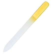 Fragrances, Perfumes, Cosmetics Glass Nail File, 14 cm, yellow - Blazek Glass Nail File