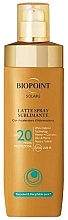 Fragrances, Perfumes, Cosmetics Milk Body Spray SPF 20 - Biopoint Solaire Latte Spray Sublimante SPF 20