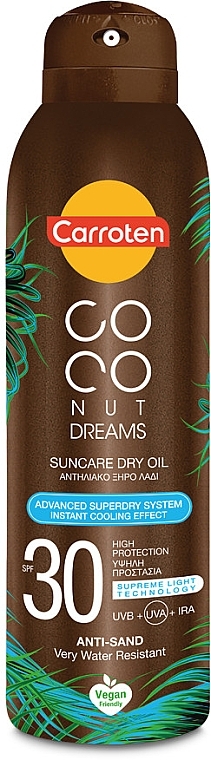 Dry Sunscreen Body Oil - Carroten Coconut Dreams Suncare Dry Oil SPF30 — photo N1