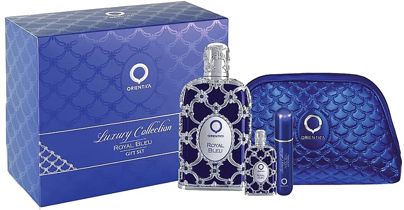 Orientica Luxury Collection Royal Blue - Set (edp/80ml+edp/7,5ml+atom/1pcs+bag/1pcs) — photo N1