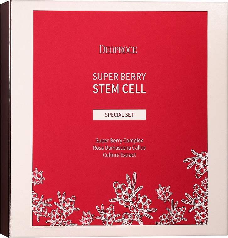 Set - Deoproce Super Berry Stem Cell Special Set (f/lot/130ml + f/ess/130ml + f/cr/50ml + eyecr/10mlx2) — photo N1