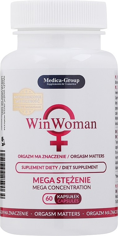 Female Orgasm Boosting Capsules - Medica-Group Win Woman Diet Supplement — photo N1