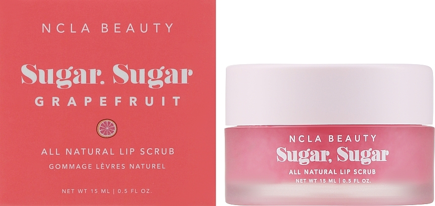 Pink Grapefruit Lip Scrub - NCLA Beauty Sugar, Sugar Pink Grapefruit Lip Scrub — photo N12