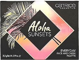 Fragrances, Perfumes, Cosmetics Makeup Palette - Catrice Aloha Sunsets Everyday Face And Cheek Palette