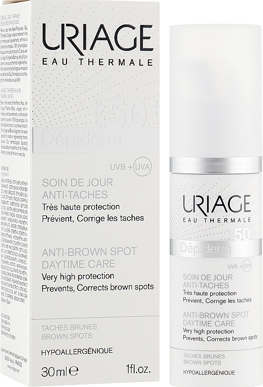 Anti-Spot Emulsion with High UVA-UVB Protection - Uriage Depiderm Anti Brown Spots Haute Protection UVA-UVB SPF 50 — photo N2