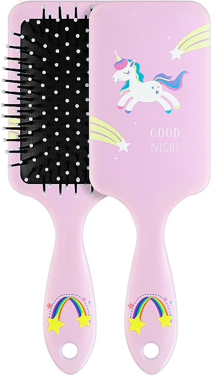 Rectangular Massage Brush, unicorn, FC-021 - Dini — photo N1