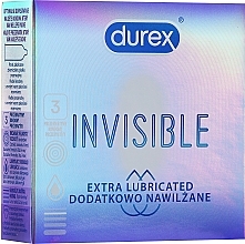 Extra Lubricated Condoms, ultra-thin, 3 pcs - Durex Invisible — photo N4