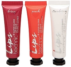 Set - Technic Cosmetics Super Gloss Trio Lip Balm Set — photo N2