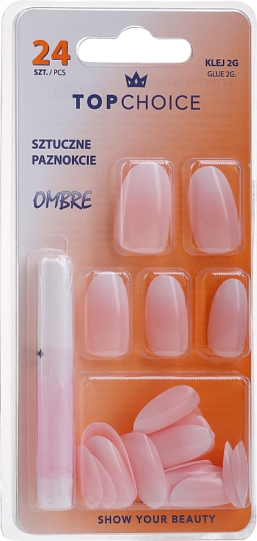 Ombre Fake Nails, 78026 - Top Choice — photo N1