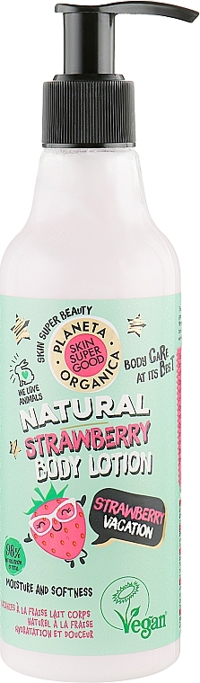 Body Lotion "Strawberry Vacation" - Planeta Organica Natural Body Lotion Strawberry Vacation — photo N1