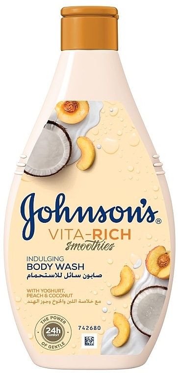 Relaxing Shower Gel with Yoghurt, Coconut & Peach Extract - Johnson’s Vita-rich Smoothies Indulging Body Wash — photo N1