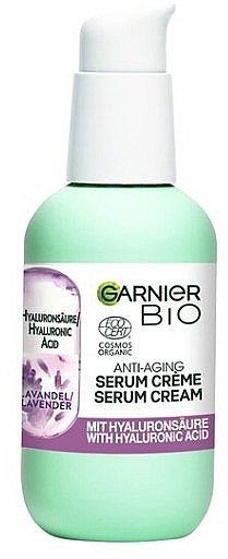 Anti-Aging Face Cream-Serum with Hyaluronic Acid - Garnier Bio 2in1 Anti-Age Serum Cream With Hyaluronic Acid — photo N2