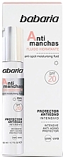 Moisturizing Anti Dark Spot Face, Neck & Decollete Fluid - Babaria Anti-Dark Spot Moisturising Fluid Spf20 — photo N2