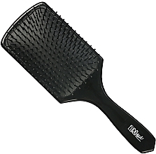 Hair Brush, 00755, black - Eurostil Paddle Cushion Ball Plastic Brush — photo N1