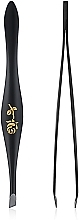 Fragrances, Perfumes, Cosmetics Pear-Shaped Beveled Eyebrow Tweezers, 499289, black - Inter-Vion Rose Around Pear