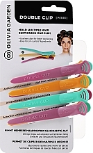 Claw Clip Set, purple + turquoise + orange + purple - Olivia Garden — photo N1