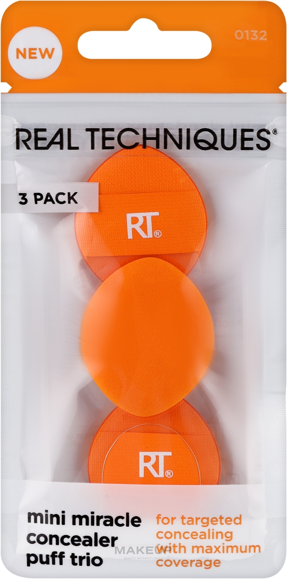 Makeup Sponge Set - Real Techiques Mini Miracle Concealer Puff Trio — photo 3 pcs.