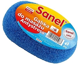 Anti-Stress Massage Body Sponge , blue - Sanel Antystress — photo N1