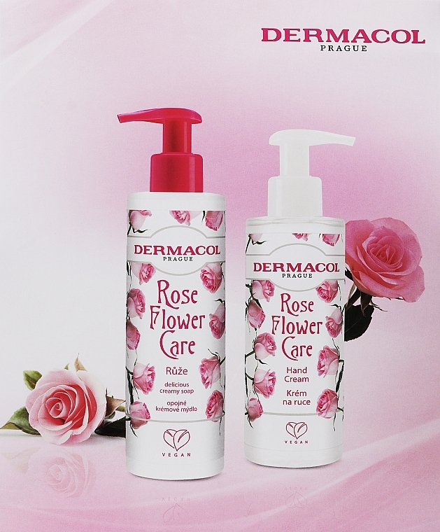 Set - Dermacol Rose Flower (h/cr/150ml + cr/soap/250ml) — photo N1