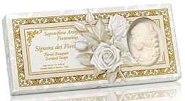 Fragrances, Perfumes, Cosmetics Lady-Shaped Natural Soap Set "Flower Bouquet" - Saponificio Artigianale Floral Bouquet Soap (soap/3pcsx125g)