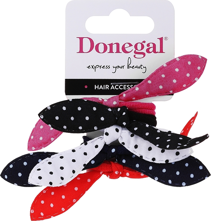 Hair Ties, 5 pcs., FA-5682+1, multi-colored 5 - Donegal — photo N1