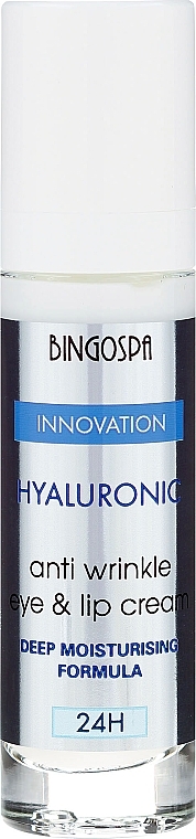 Hyaluronic Anti-Wrinkle Lip and Eye Cream with Deep Moisturizing Formula - BingoSpa Hyaluronic Anti Wrinkle Eye & Lip Cream — photo N3