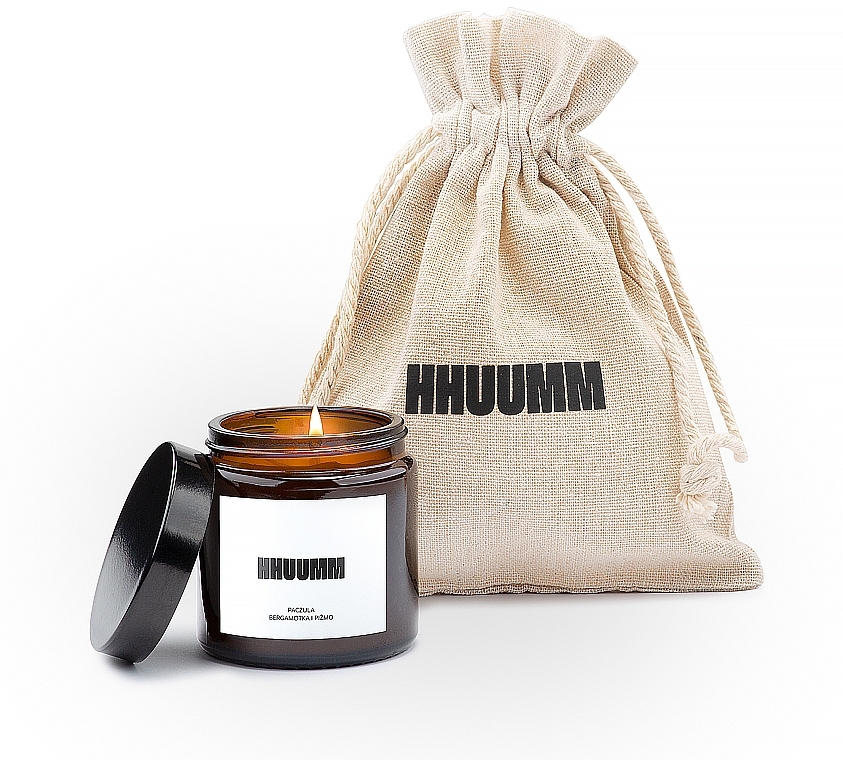 Natural Soy Candle with Patchouli Scent - Hhuumm — photo N4