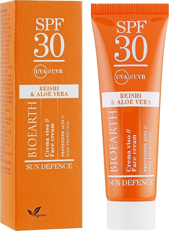 Sun Defence Reishi & Aloe Vera Cream SPF30 - Bioearth Sun Defence Reishi & Aloe Vera — photo N1
