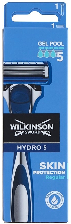 Razor with 1 Cartridge Refill - Wilkinson Sword Hydro 5 Skin Protection Regular — photo N2