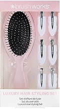 Fragrances, Perfumes, Cosmetics Hair Set - Brushworks Luxury Pink Hair Styling Set (h/clips/6 pcs + h/brush)