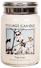 Fragrances, Perfumes, Cosmetics Pure Linen Scneted Candle in Jar - Village Candle Pure Linen