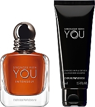 Giorgio Armani Emporio Armani Stronger With You Intensely - Set (edp/50ml + sh gel/75ml) — photo N3