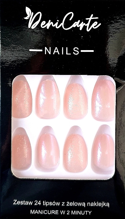 Almond Nail Tips, 24 pcs. - Deni Carte Nails 7059 — photo N1