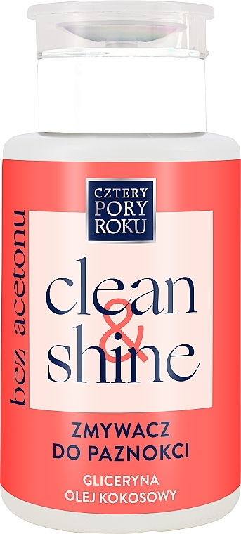 Acetone-Free Nail Polish Remover - Cztery Pory Roku Clean & Shine — photo N1