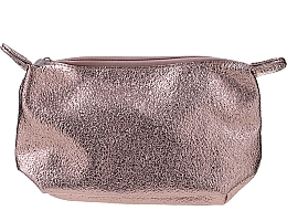 Fragrances, Perfumes, Cosmetics Makeup Bag with Zipper "Crease", 98284, pink gold - Top Choice