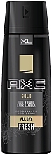 Fragrances, Perfumes, Cosmetics Deodorant Body Spray "Dark Vanilla" - Axe Gold Fresh XL Dark Vainilla All Day Deodorant 