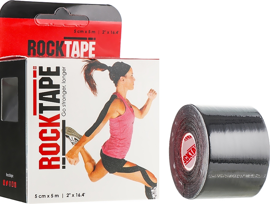 Kinesio Tape "Black" - RockTape Kinesio Tape Standart — photo N2