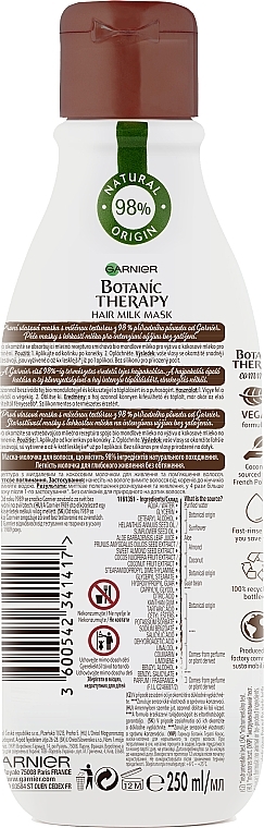 Milk-Mask for Normal & Dry Hair "Coconut" - Garnier Botanic Therapy Hair Milk Mask Coconut — photo N2