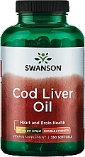 Cod Liver Oil Food Supplement, 700 mg - Swanson Cod Liver Oil Double-Strength — photo N7