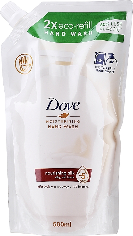 Liquid Cream Soap - Dove Caring Hand Wash Nourishing Silk (doypack) — photo N2