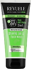 Fragrances, Perfumes, Cosmetics 2-in-1 Shaving & Cleansing Gel - Revuele Men Care Charcoal & Green Tea Shaving Gel & Face Wash